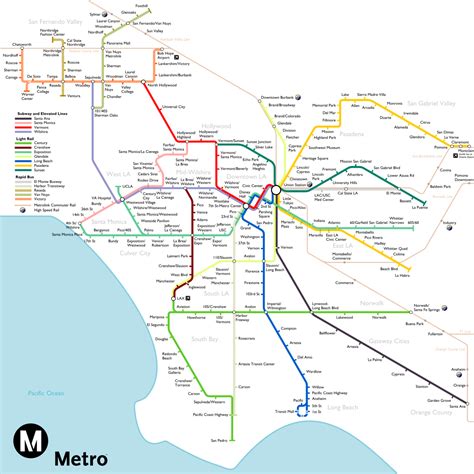 MAP Metro In Los Angeles Map